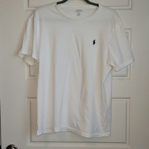 Polo Ralph Lauren White T-shirt.  Size L Gently used condition.